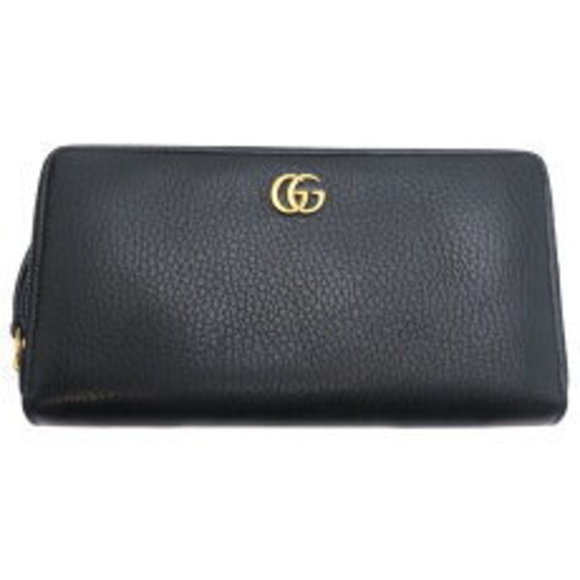 Gucci Zipper Long Wallet Black Leather - Picture 1 of 9